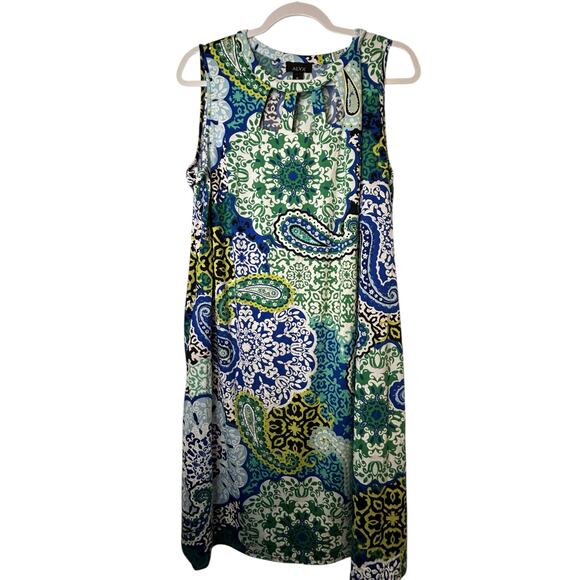 NWT ALYX BLue and Green Paisley Dress - Size 1X - Picture 2 of 14
